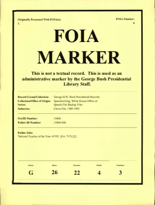 National Teacher of the Year 4/7/92 [OA 7571] [2]