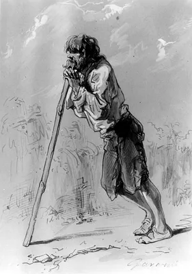 Peasant Leaning on a Stick