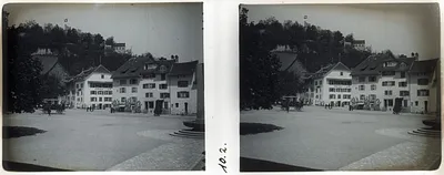 Town Square in Baden, Switzerland, 1910
