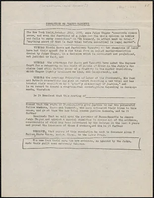 [International Labor Defense?] typed resolution, [Chicago, Ill., November? 1926]