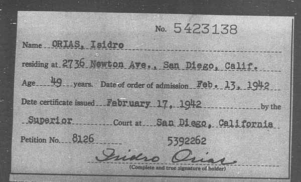 Orias, Isidro - 1942