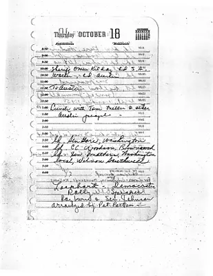 Lyndon Johnson's 1956 Desk Diary I, beginning 10/18/1956