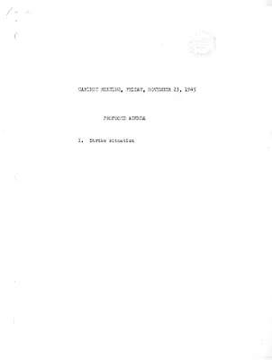 Cabinet Meeting Minutes