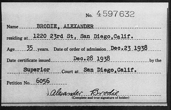 Brodie, Alexander - 1938