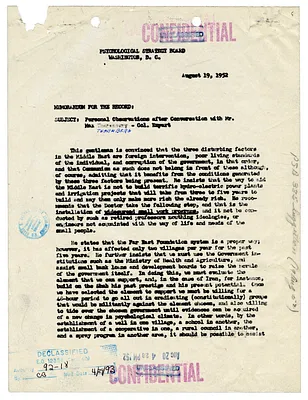 Memorandum from Colonel Byron K. Enyart re Far East Foundation