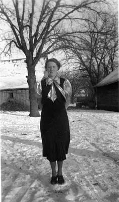 Woman in Snowy Landscape, 1940