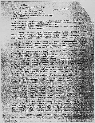 Report on attitudes in post-Nazi Germany