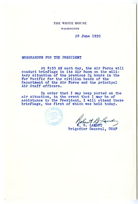 Memorandum from Brigadier General Robert Landry to President Harry S. Truman