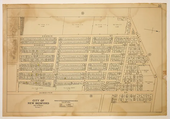 Atlas of the City of New Bedford, Part of Ward 1, Precinct 1, plate 35