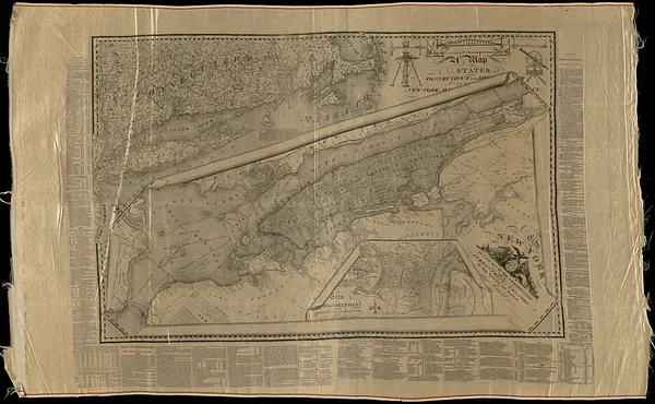 The city of New York as laid out by the Commissioners with the surrounding country