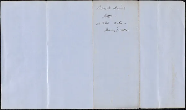 Amos B. Merrill to J. H. Loud State Treasurer, 7 January 1854