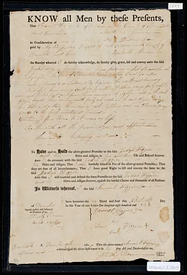 Deed of property in Brewster sold to Judah Higgins of Orleans by Samuel Higgins of Orleans