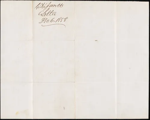 George K. Jewett to W. A. Harrington, 6 December 1858