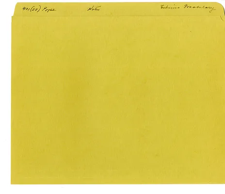 401 (28) Pope Notes Eskimo Vocabulary