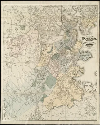 Map of the city of Boston, for 1890