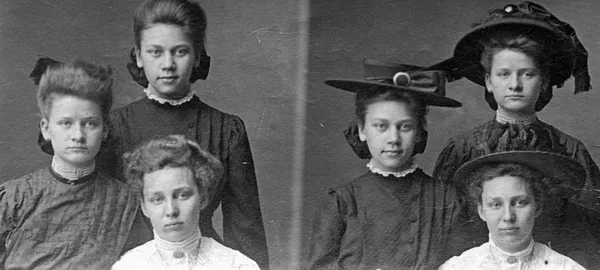 Women in Late 19th Century Fashion, Cedar Falls, 1909