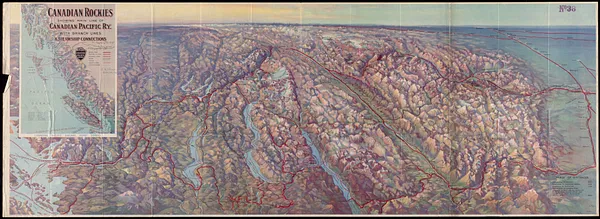 Canadian Rockies showing main line of Canadian Pacific Ry. with branch lines & steamship connections