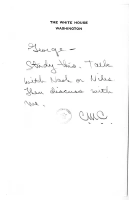 Handwritten Note from Clark Clifford to George Elsey