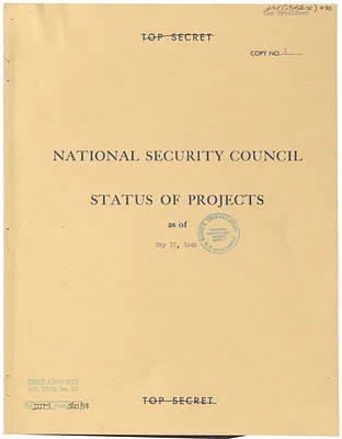 Report, National Security Council Status of Projects