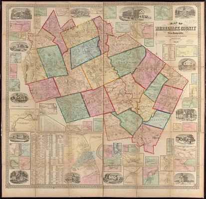 Map of Merrimack County, New Hampshire