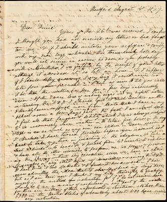 Letter from Elizur Timothy Washburn, Hatford, [Connecticut], to Amos Augustus Phelps, 1827 August 4th