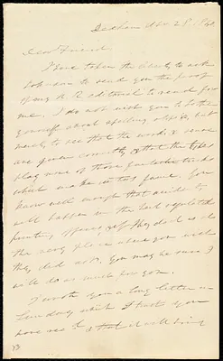 Letter from Edmund Quincy, Dedham, [Mass.], to Maria Weston Chapman, Apr[il] 28, 1840