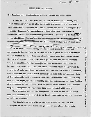 Bunker Hill Day Speech June 16, 1946