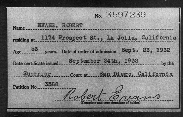 Evans, Robert - 1932