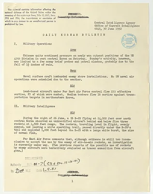 Memorandum, Daily Korean Bulletin