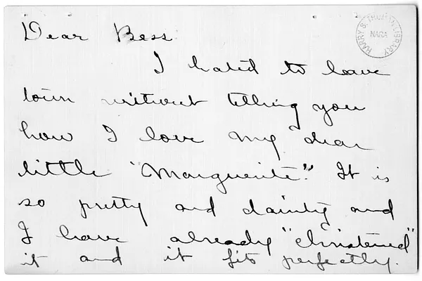 Letter from Adelaide Casper to Bess Wallace