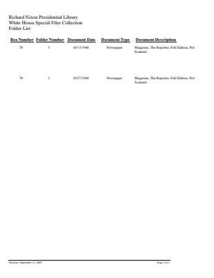 WHSF: Returned, 70-3