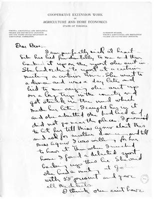 Letter from Mary Paxton to Bess Wallace