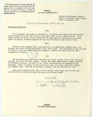 Memorandum, Daily Korean Bulletin