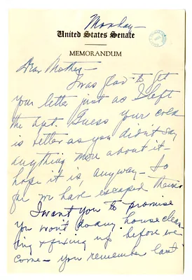 Letter from Bess W. Truman to Madge Gates Wallace