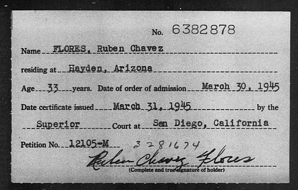 Flores, Ruben Chavez - 1945