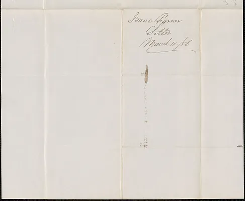 Isaac Farrar to W. A. Harrington, 10 March 1856