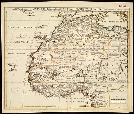 Carte de la Barbarie de la Nigritie et de la Guinée