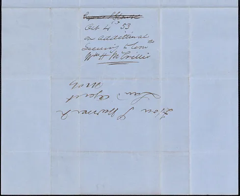 William H. McGrillis to Samuel Warner, 4 October 1853