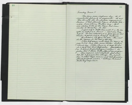 Handwritten journal entry for March 4, 1969
