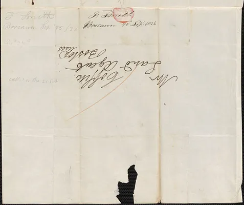 F. Smith to George Coffin, 25 September 1836