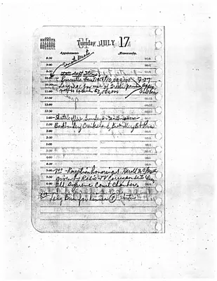 Lyndon Johnson's 1956 Desk Diary I, beginning 7/17/1956