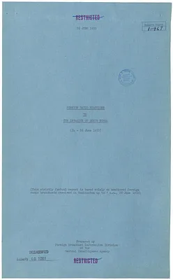 Report, Foreign Radio Reactions to the Invasion of South Korea