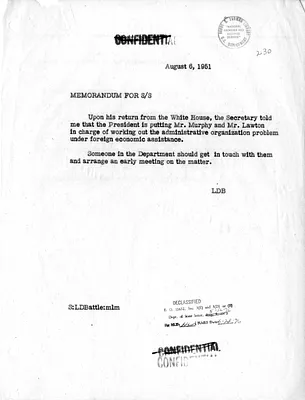 Memorandum of Conversation with Secretary of State Dean Acheson and Lucius Battle