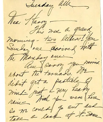 Letter from Bess W. Truman to Harry S. Truman