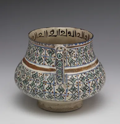 Jug with Checkerboard Pattern