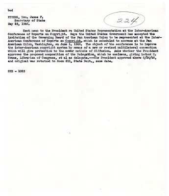 Cross Reference Memorandum