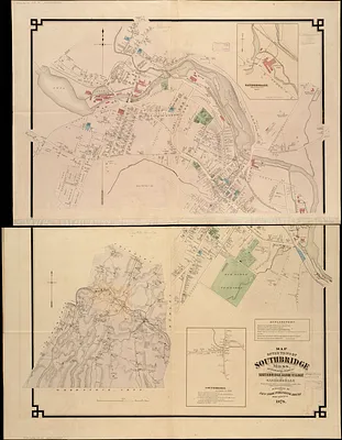Map of the town of Southbridge, Mass
