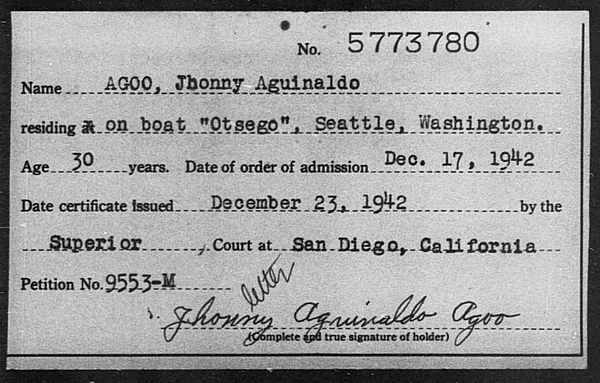 Agoo, Jhonny Aguinaldo - 1942