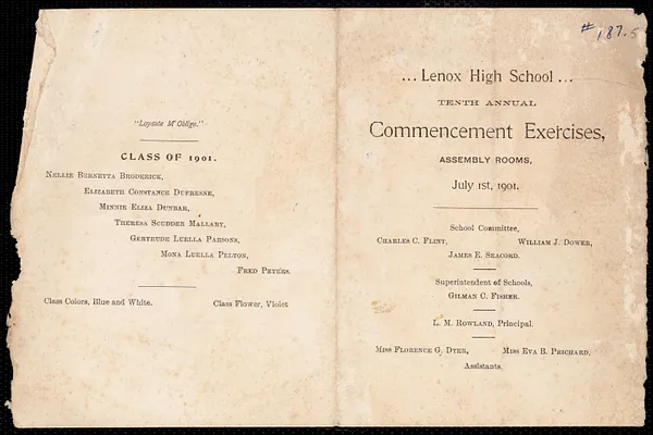 Lenox High School 10th annual commencement exercise
