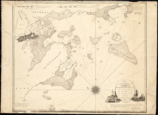 Chart of the harbours of Salem, Marblehead, Beverly, and Manchester